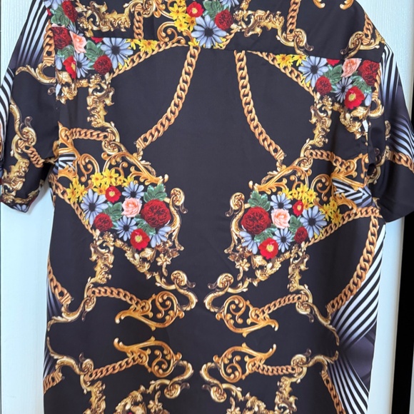 Fashion Nova Men Black Graphic  Shirt SZ L - Picture 8 of 12